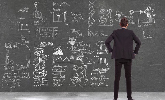 Man blackboard