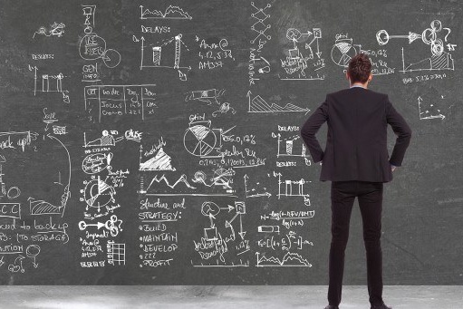 Man blackboard