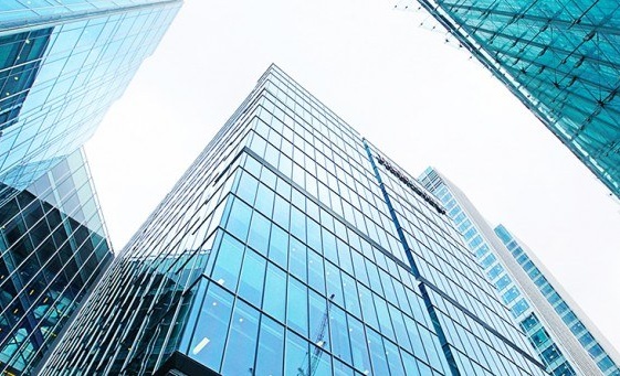 Blue buildings