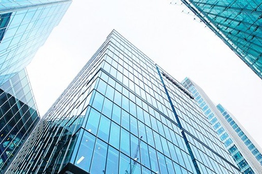 Blue buildings