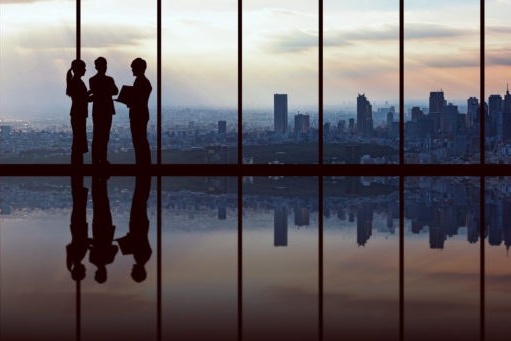 Business people window