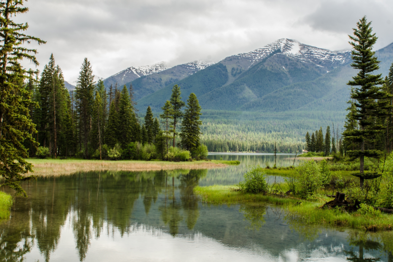 Mountain and river